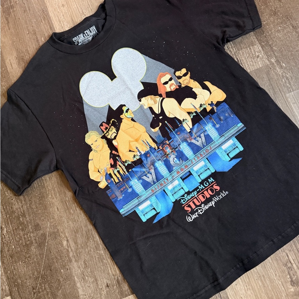WCW at Disney MGM Studios Black Short-Sleeve Graphic Tee